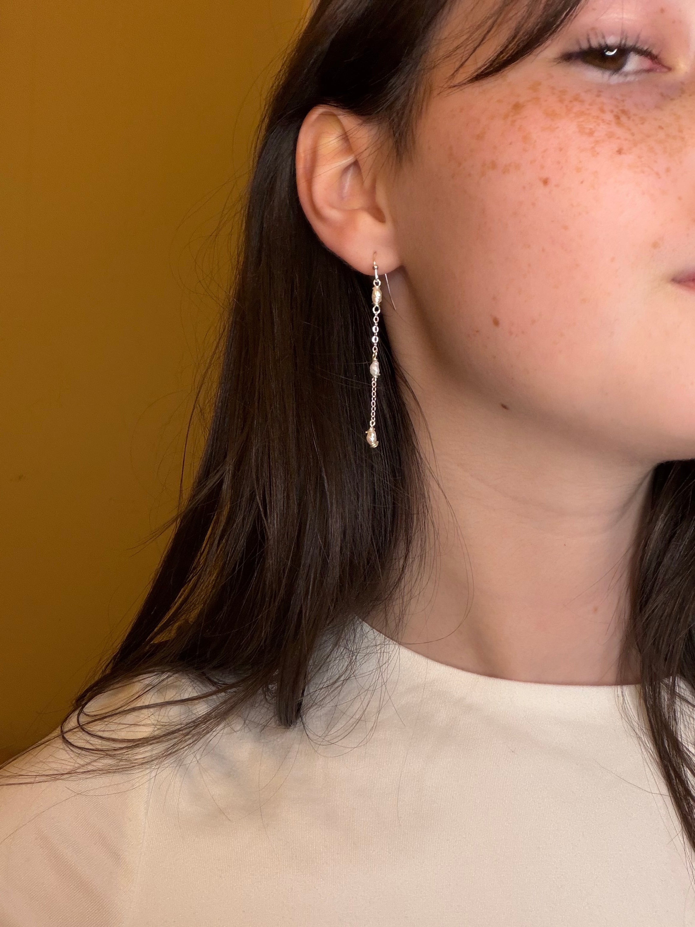 Triple Pearl Dangles