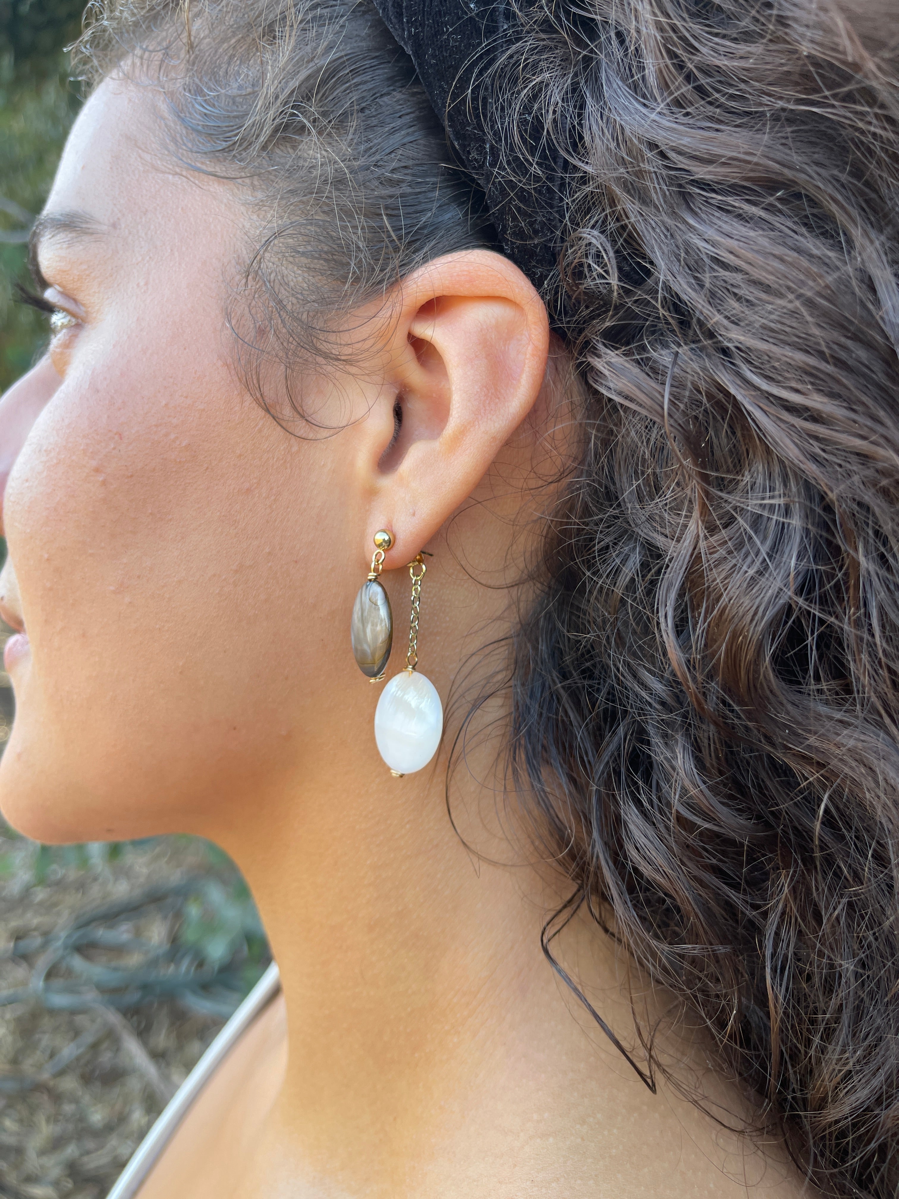 Double Sided Abalone Studs