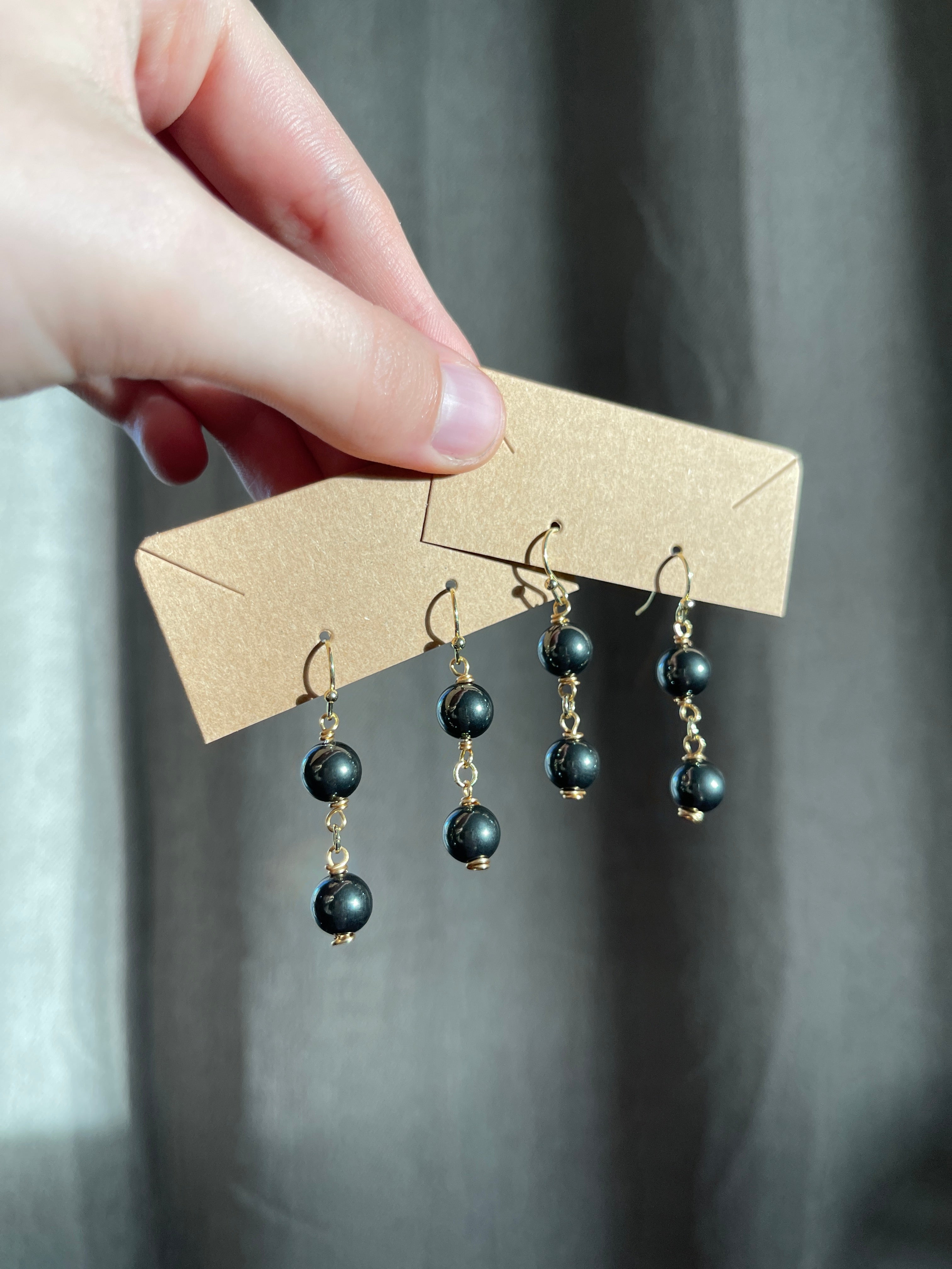 Hematite Link Earrings