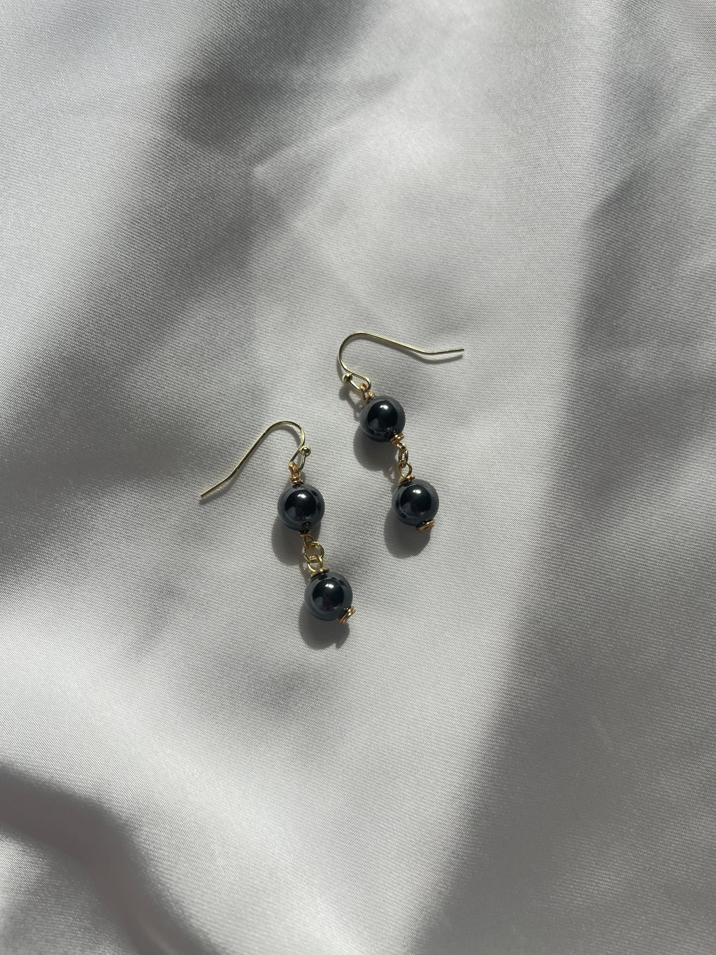 Hematite Link Earrings