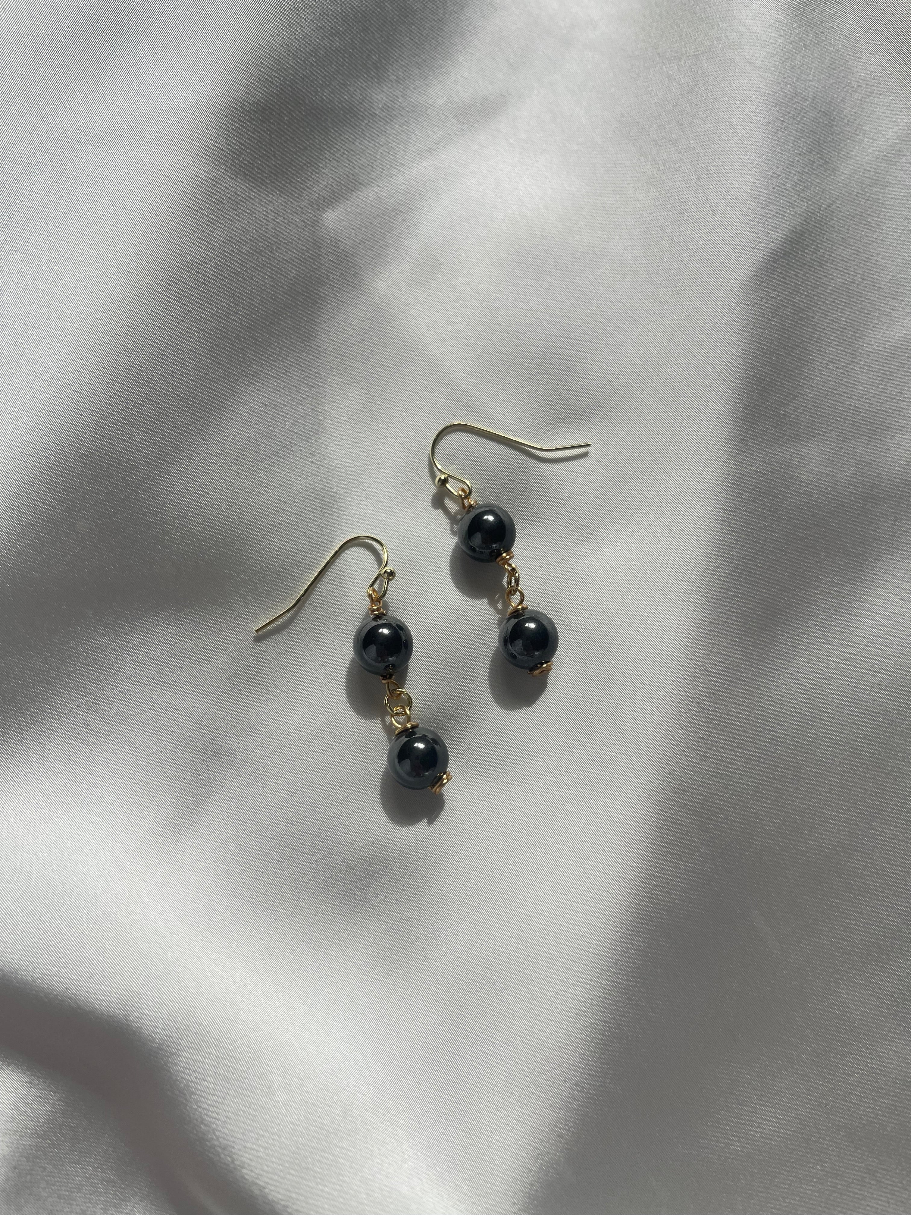 Hematite Link Earrings