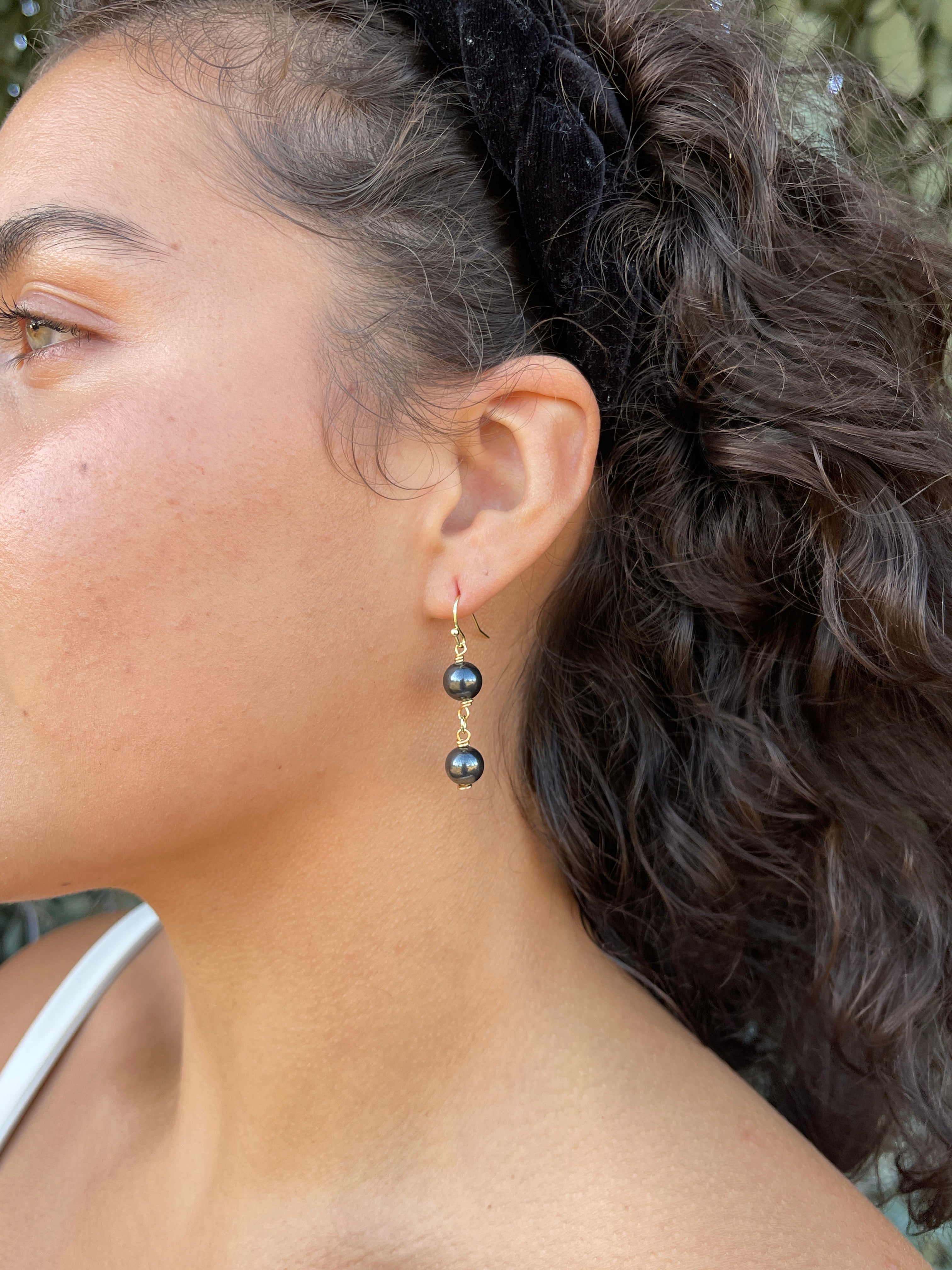 Hematite Link Earrings