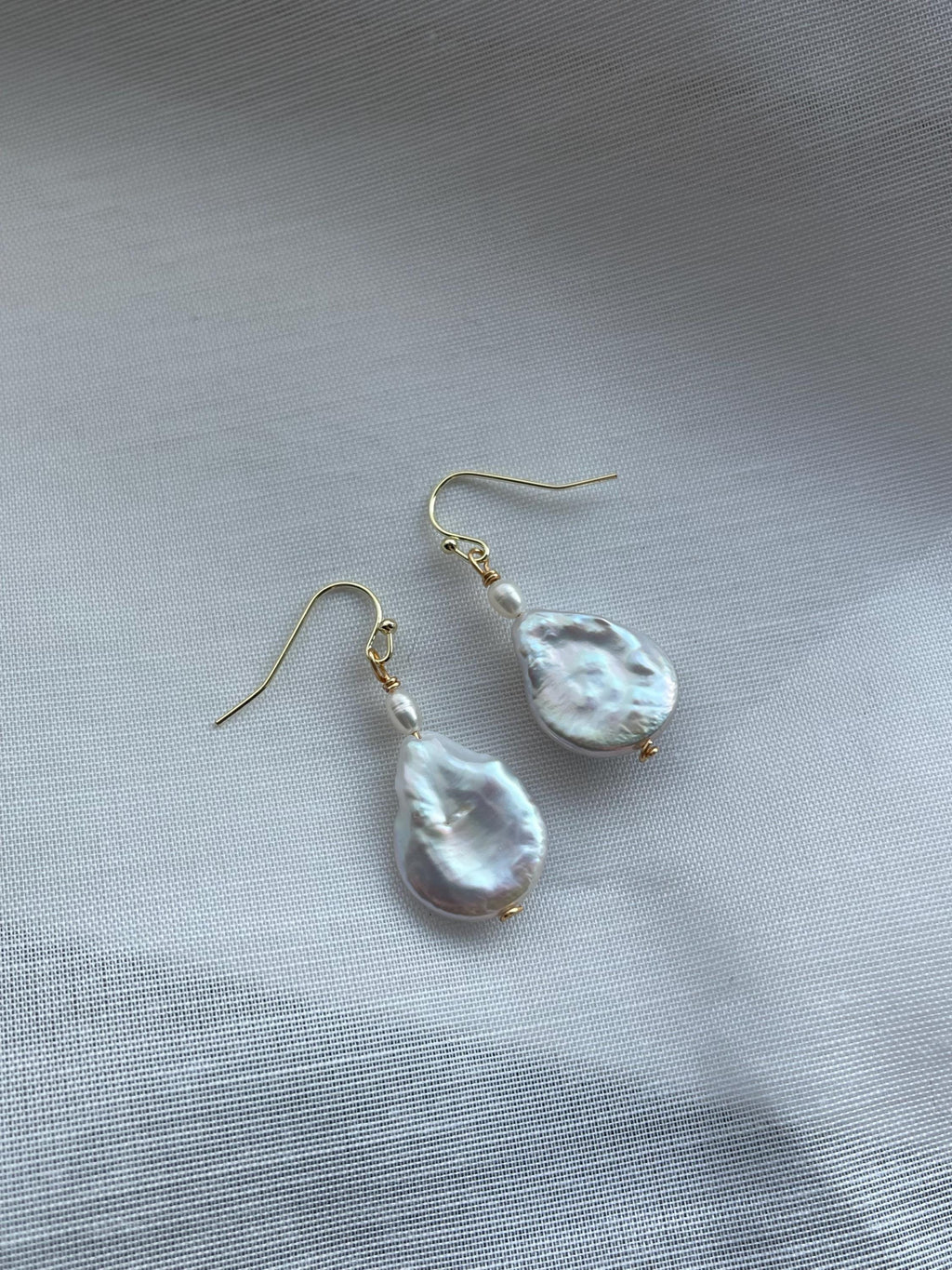Baroque Coin Pearl Earrings