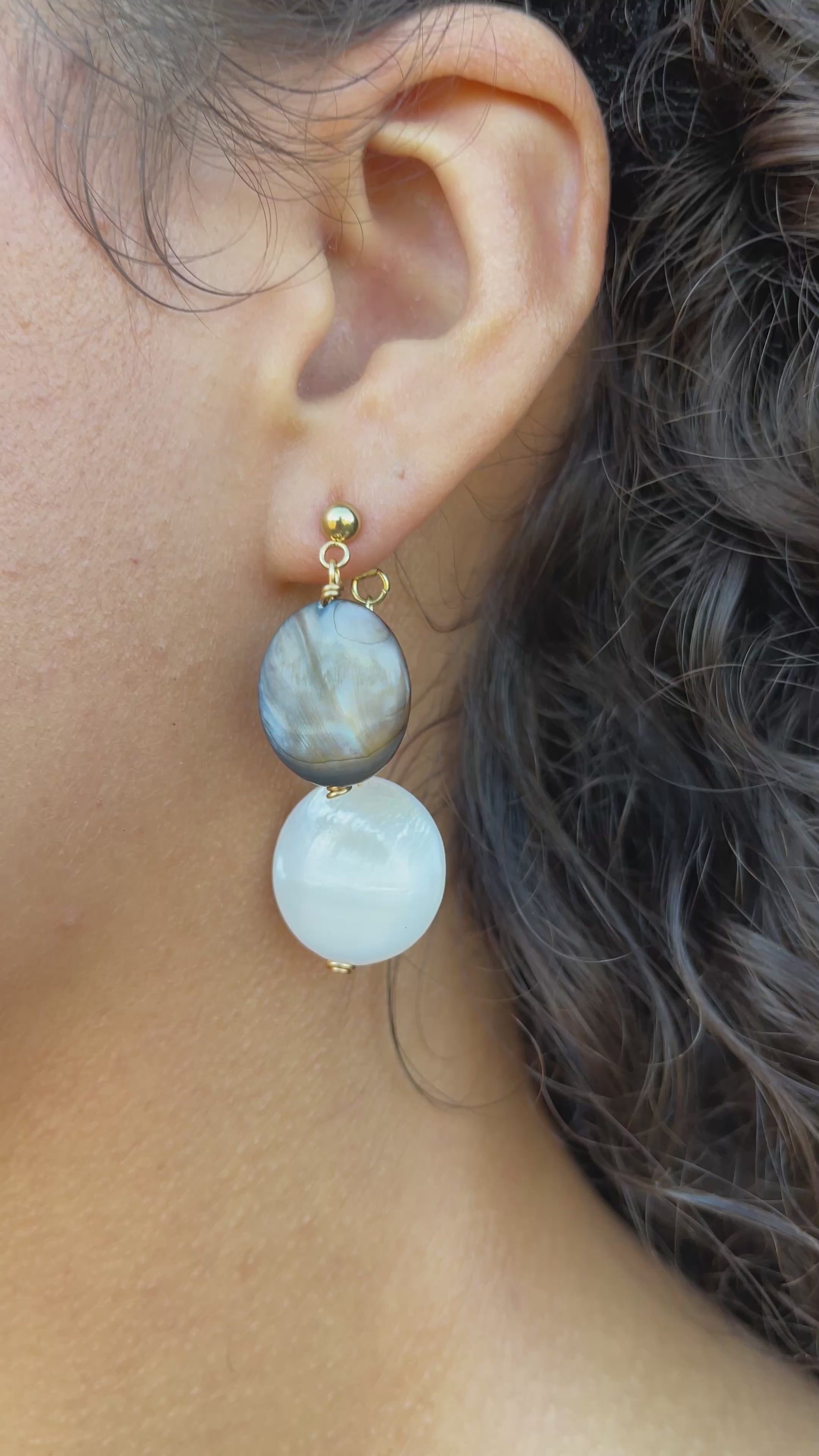 Double Sided Abalone Studs