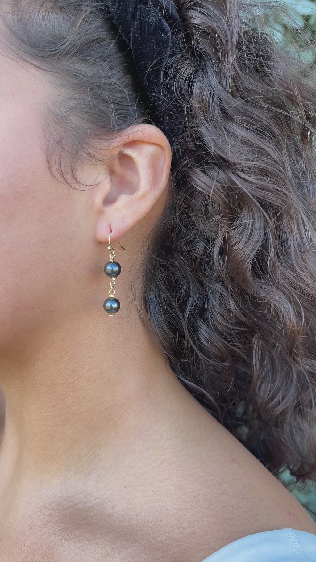Hematite Link Earrings