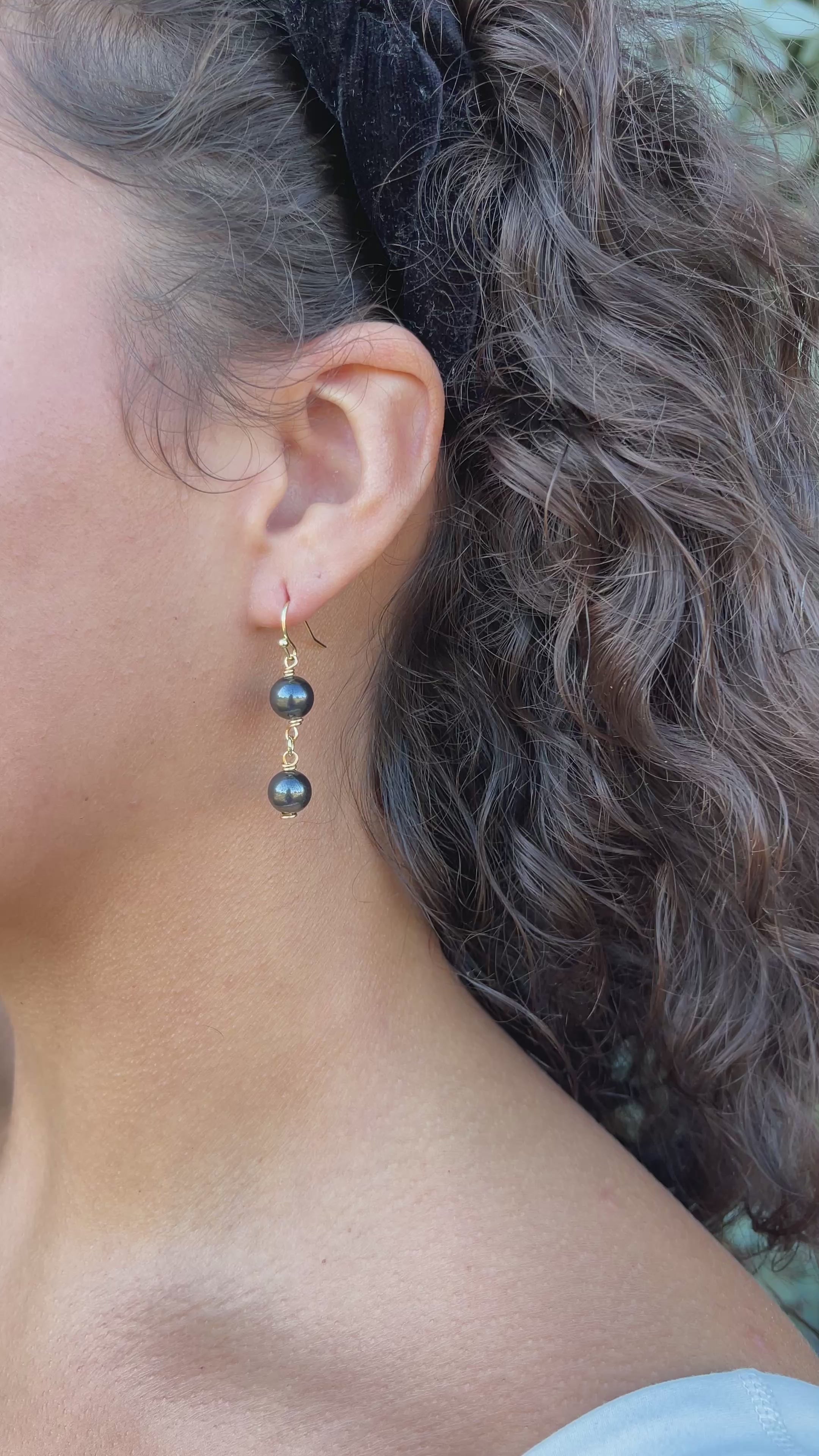 Hematite Link Earrings